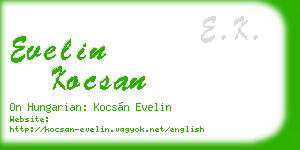 evelin kocsan business card