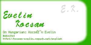 evelin kocsan business card